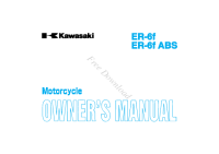 Kawasaki ER-6f ABS - Owners manual 2013